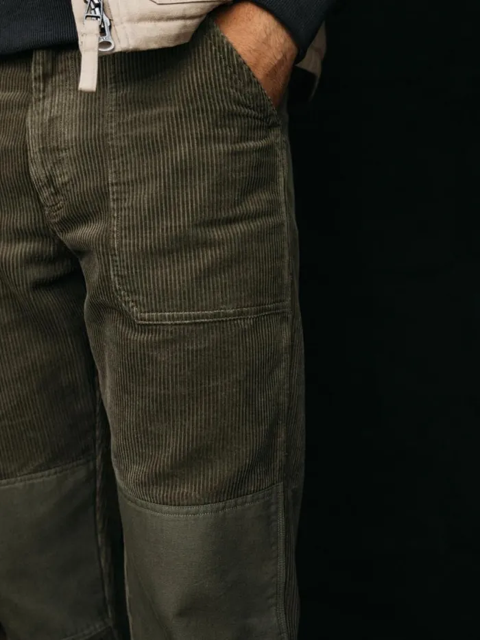 Men Basset Cord Trouser Olive Finisterre Trousers and Jeans