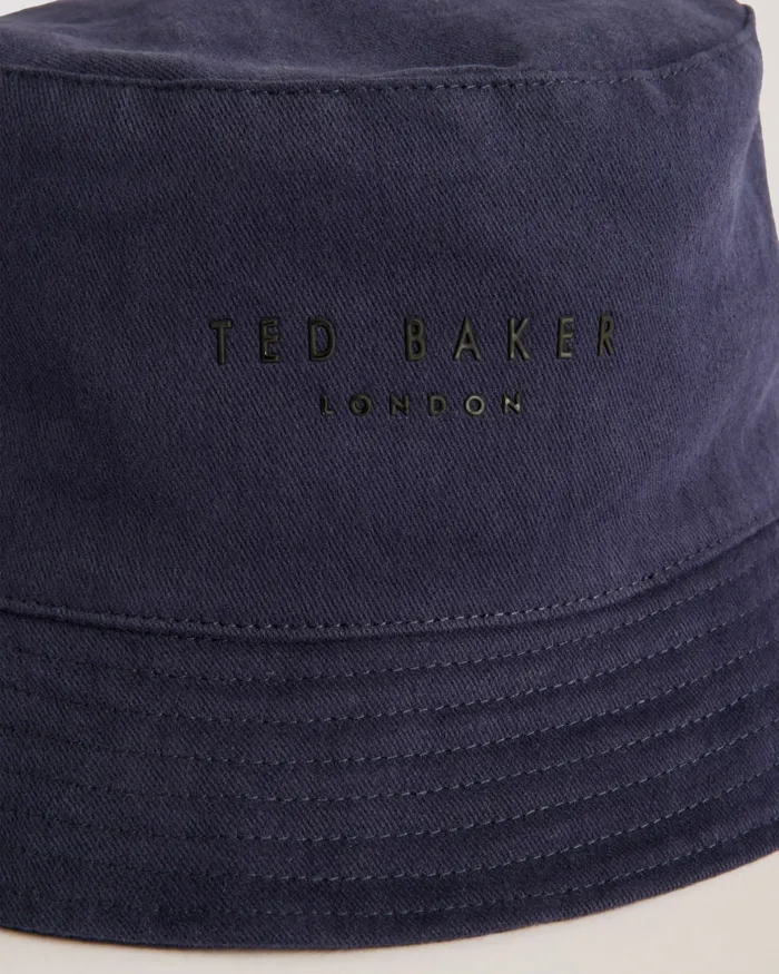 Men BENNJIE 8211 Branded Bucket Hat Navy Ted Baker Hats and Caps