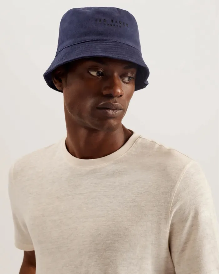 Men BENNJIE 8211 Branded Bucket Hat Navy Ted Baker Hats and Caps Men BENNJIE 8211 Branded Bucket Hat Navy Ted Baker Hats and Caps