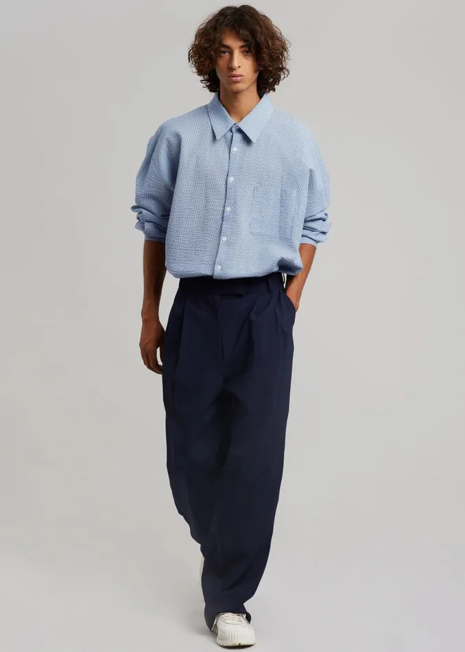 Men Beo Suit Pants 8211 Blue The Frankie Shop Bottoms
