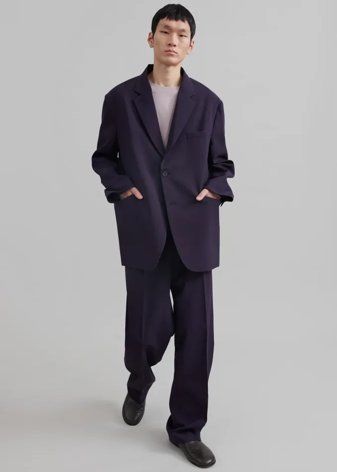 Men Beo Suit Pants 8211 Purple The Frankie Shop Bottoms