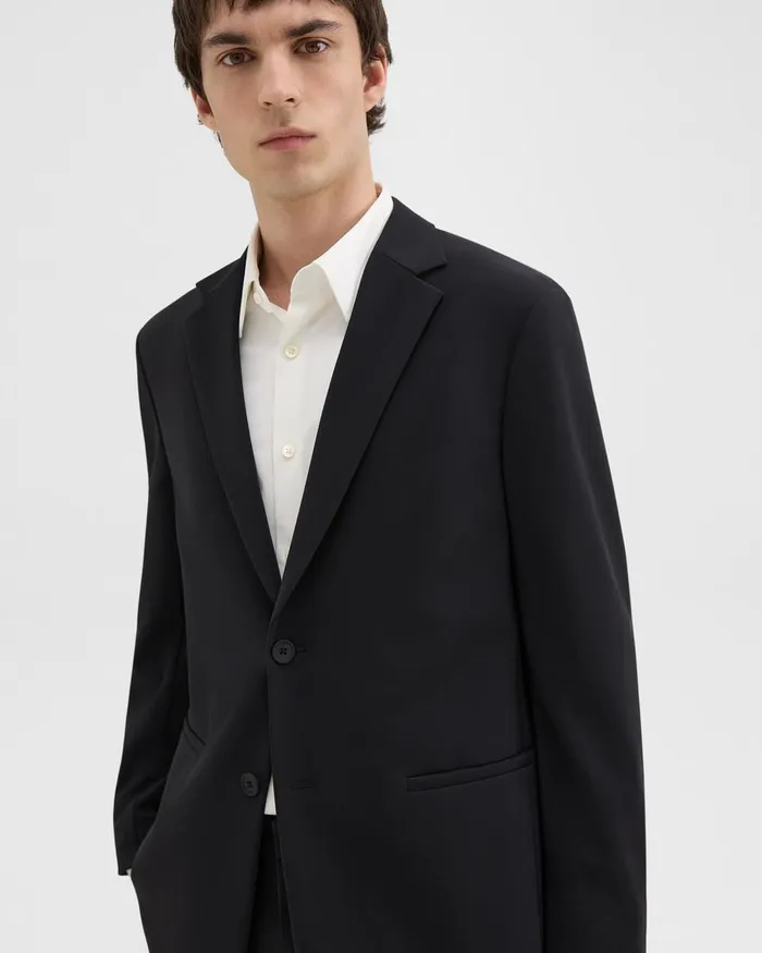 Men Blazers Jackets Theory Clinton Blazer In Precision Ponte Black