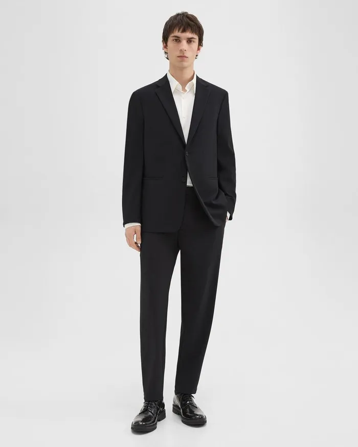 Men Blazers Jackets Theory Clinton Blazer In Precision Ponte Black