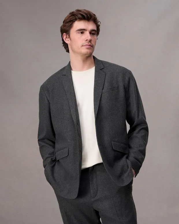 Men Blazers Rag and Bone Shift Flannel Blazer Heather Grey
