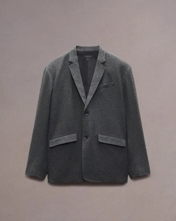 Men Blazers Rag and Bone Shift Flannel Blazer Heather Grey