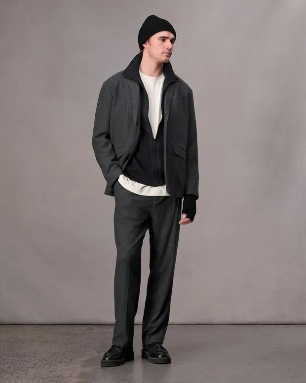 Men Blazers Rag and Bone Shift Flannel Blazer Heather Grey