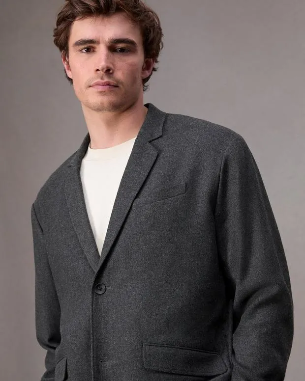 Men Blazers Rag and Bone Shift Flannel Blazer Heather Grey