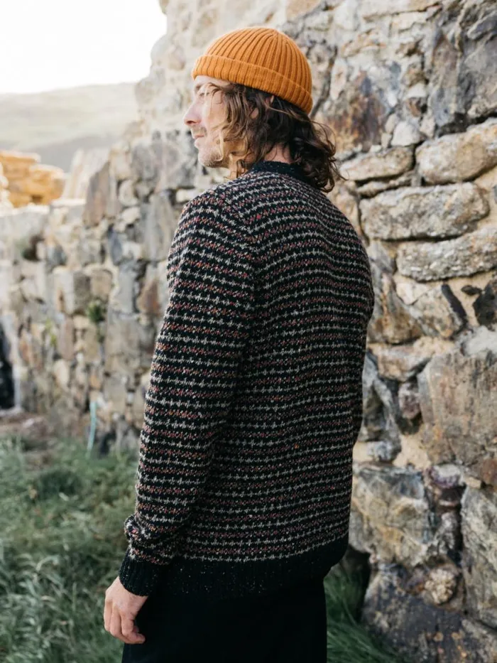Men Bowers Jumper Blackrosewoodwillow Green Finisterre Knitwear