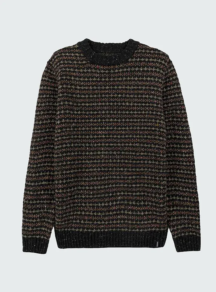 Men Bowers Jumper Blackrosewoodwillow Green Finisterre Knitwear