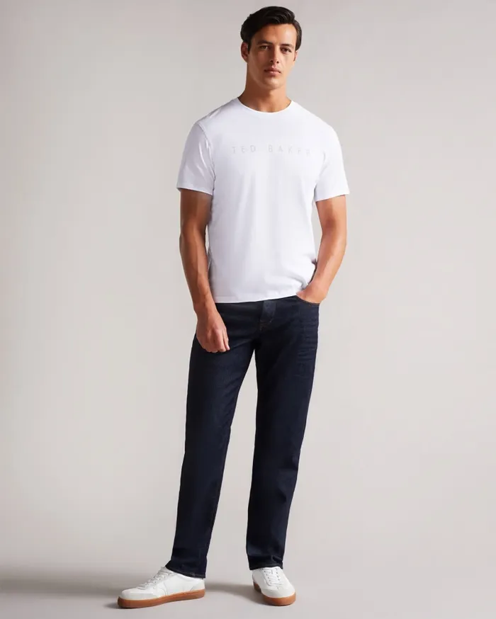 Men BRONI 8211 Short Sleeve Branded TShirt White Ted Baker Tops