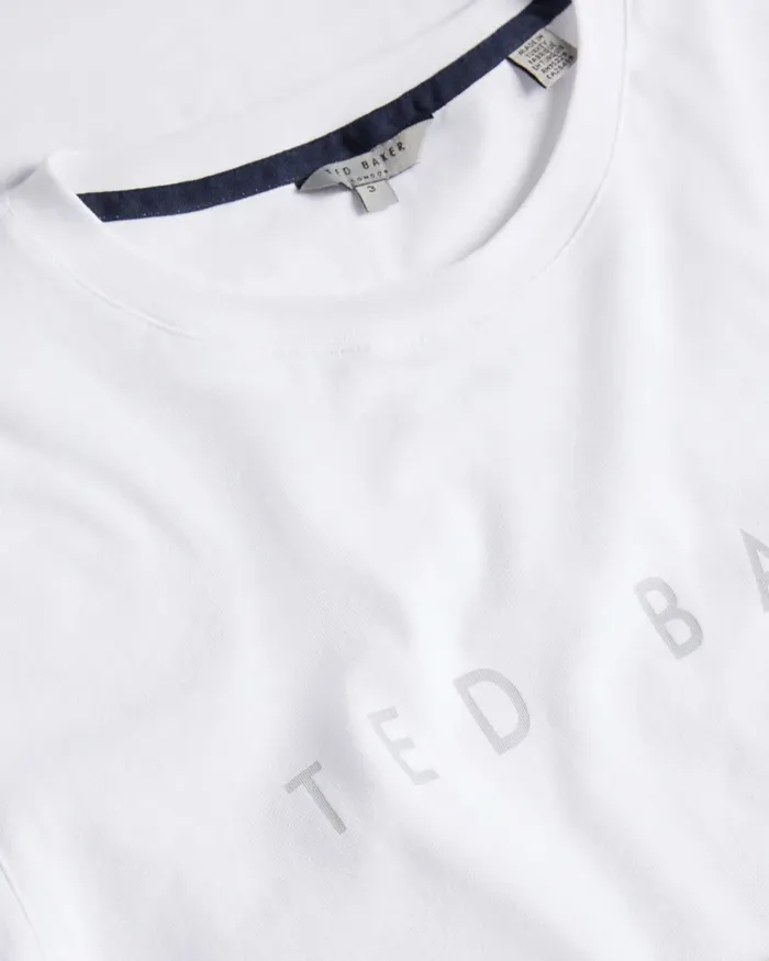 Men BRONI 8211 Short Sleeve Branded TShirt White Ted Baker Tops