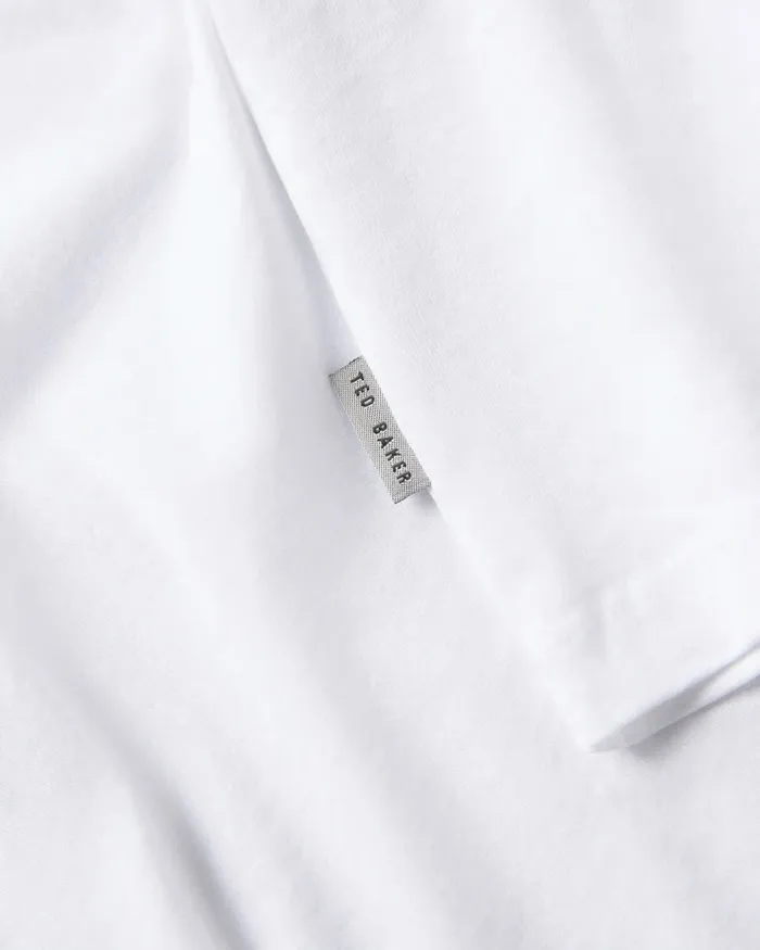 Men BRONI 8211 Short Sleeve Branded TShirt White Ted Baker Tops