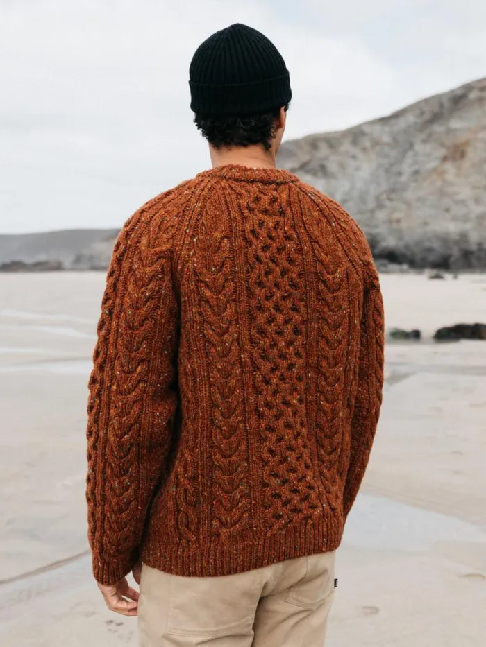 Men Cabet Jumper Copper Finisterre Knitwear