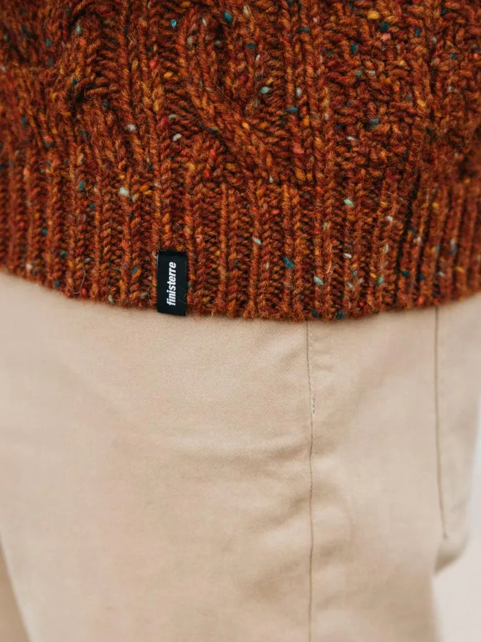 Men Cabet Jumper Copper Finisterre Knitwear