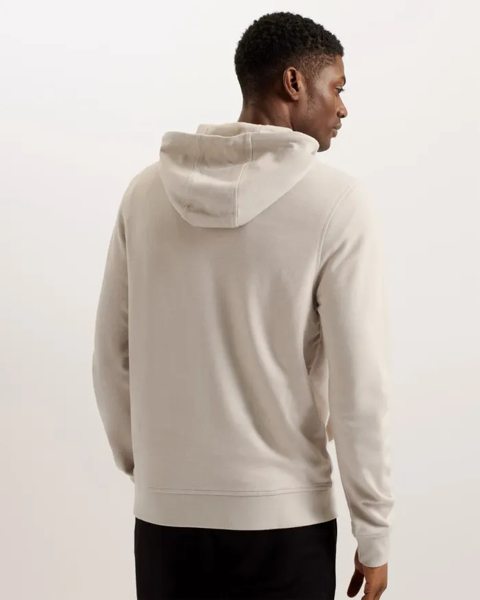 Men CAPROE 8211 Long Sleeve Zip Neck Hoodie Stone Ted Baker Tops Men CAPROE 8211 Long Sleeve Zip Neck Hoodie Stone Ted Baker Tops