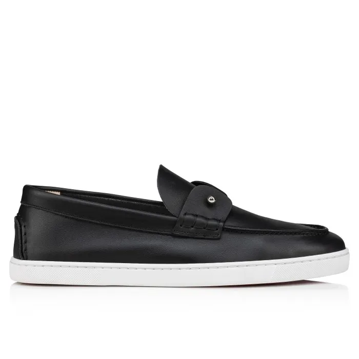 Men Chambeliboat Boat Shoes 8211 Calf Leather 8211 Black Christian Louboutin Sneakers