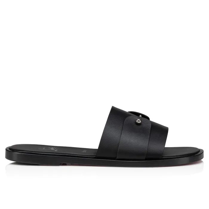 Men Chambelimule Mules 8211 Calf Leather 8211 Black Christian Louboutin Sandals and Espadrilles