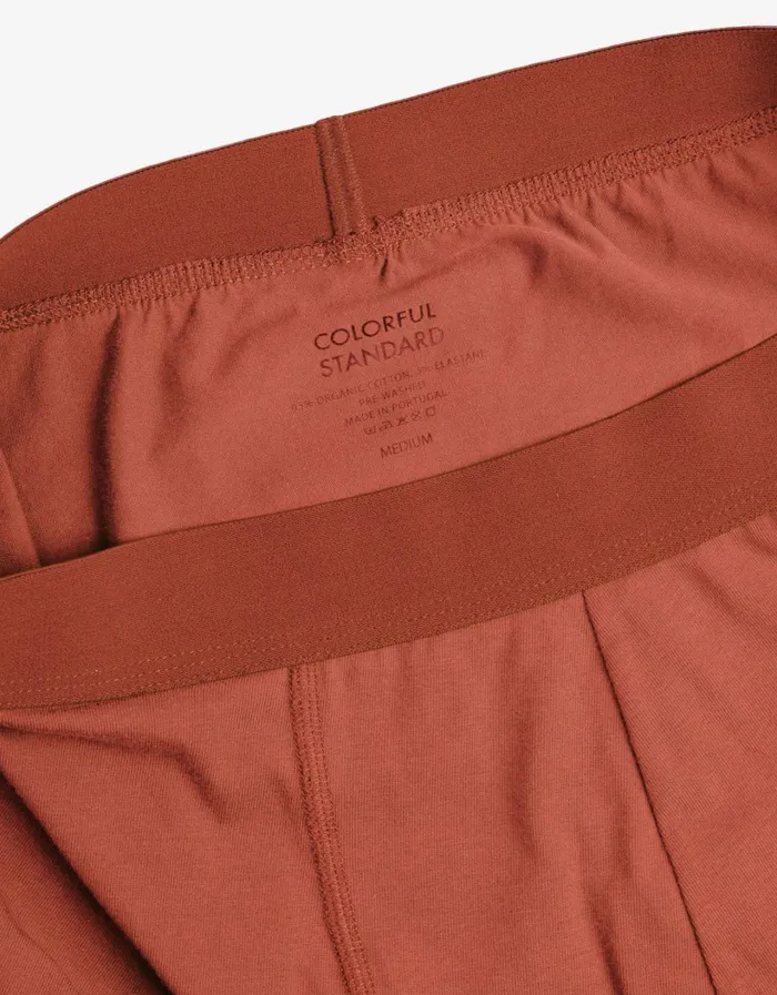 Men Classic Organic Boxer Briefs Dark Amber Colorful Standard Underwear