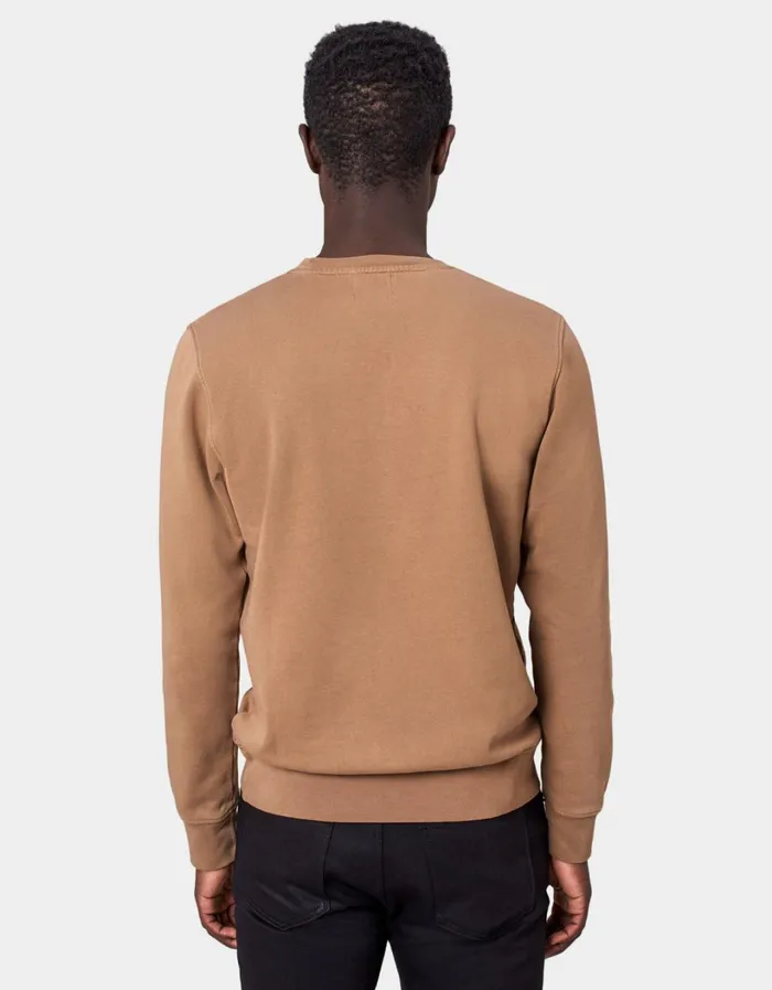Men Classic Organic Crew Red Tangerine Colorful Standard Crewneck Sweatshirts