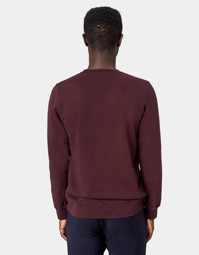 Men Classic Organic Crew Scarlet Red Colorful Standard Crewneck Sweatshirts