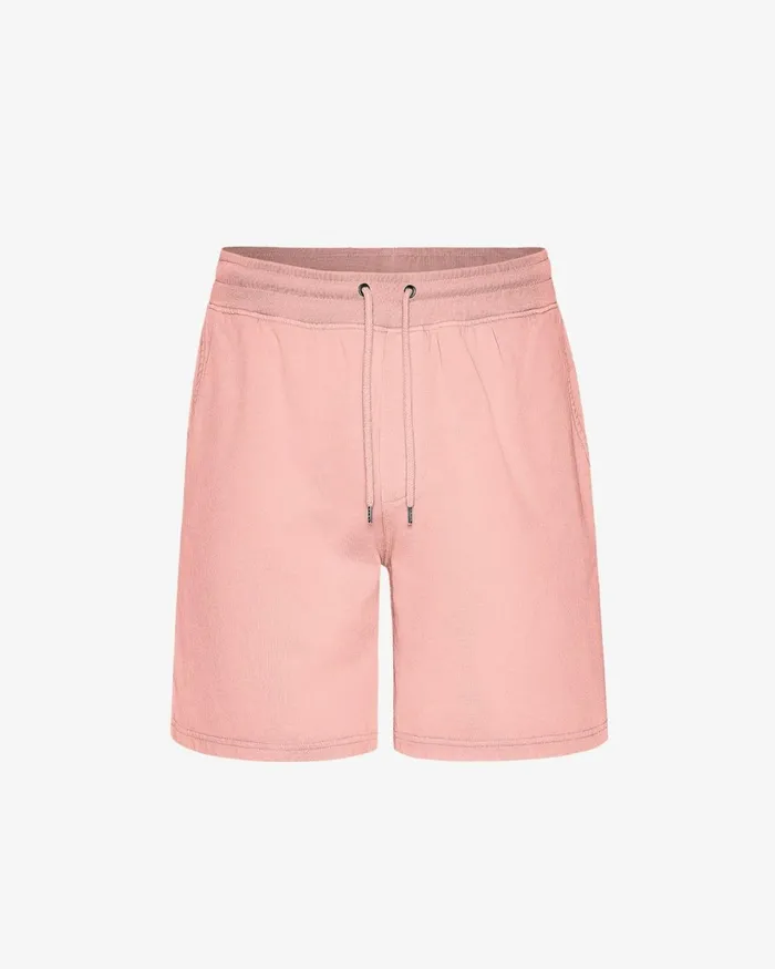 Men Classic Organic Sweatshorts Bright Coral Colorful Standard Shorts