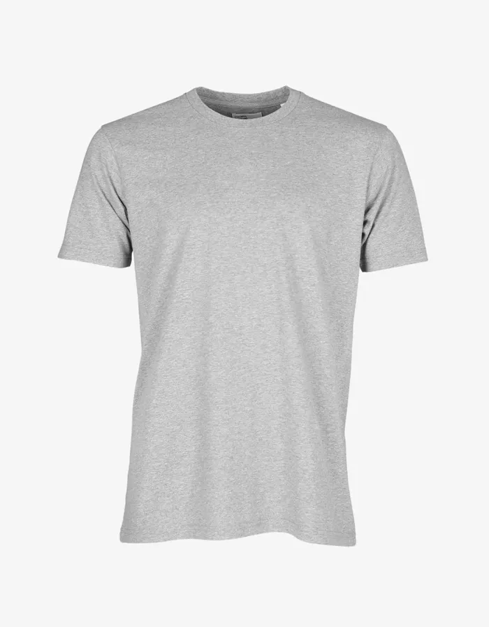 Men Classic Organic Tee Heather Grey Colorful Standard TShirts