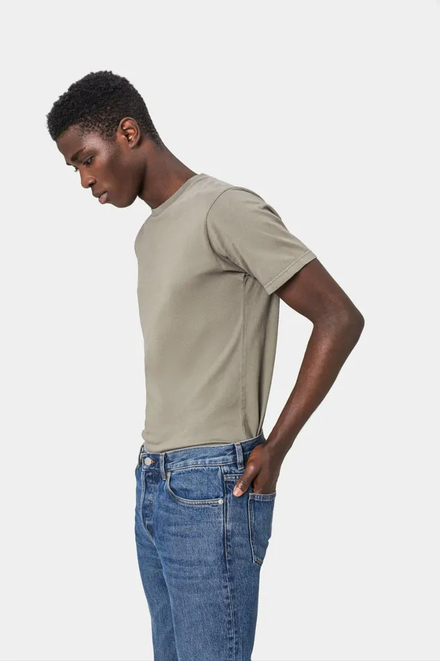 Men Classic Organic Tee Heather Grey Colorful Standard TShirts