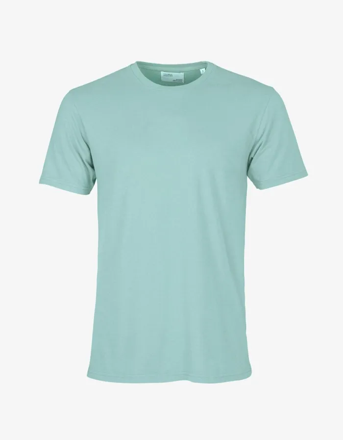 Men Classic Organic Tee Teal Blue Colorful Standard TShirts