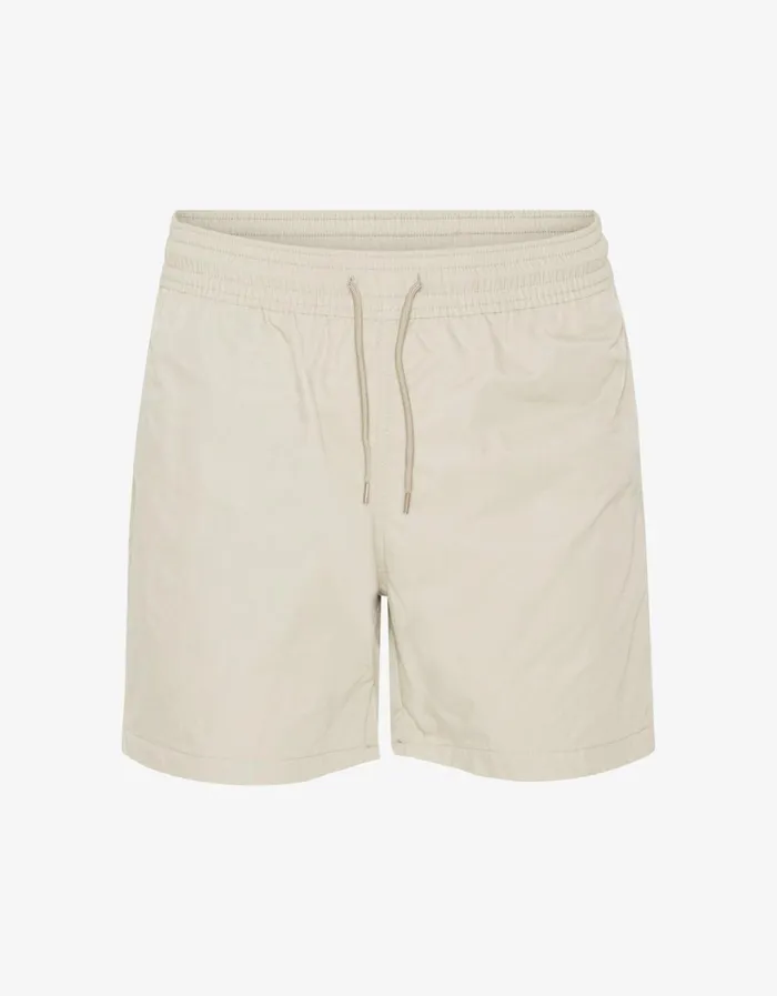Men Classic Swim Shorts Ivory White Colorful Standard Shorts