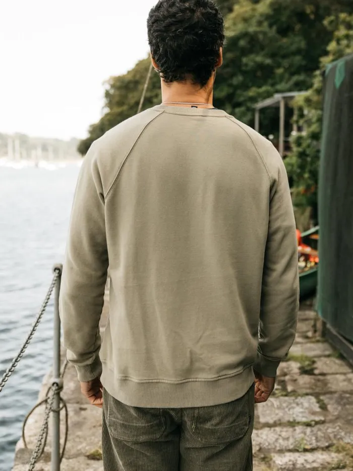 Men Coho Sweatshirt Willow Green Finisterre Sweatshirts and Hoodies