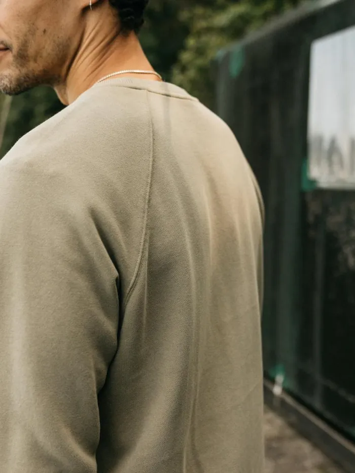 Men Coho Sweatshirt Willow Green Finisterre Sweatshirts and Hoodies