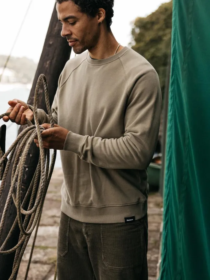 Men Coho Sweatshirt Willow Green Finisterre Sweatshirts and Hoodies