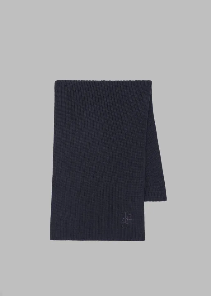 Men Colton Wool Scarf 8211 Navy The Frankie Shop