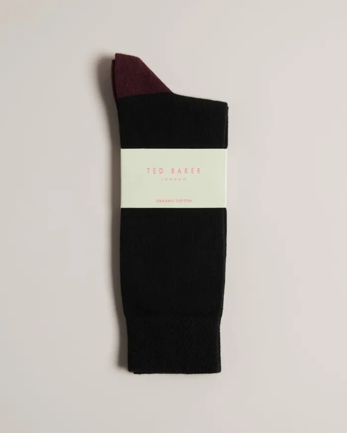 Men CORECOL 8211 Plain Crew Socks Black Ted Baker Socks