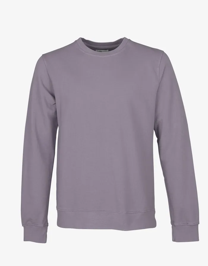 Men Crewneck Sweatshirts Colorfulstandard Classic Organic Crew 8211 Purple Haze