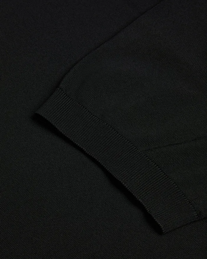 Men DALDIN 8211 Short Sleeve Rayon Zip Polo Shirt Black Ted Baker Jumpers and Knitwear Men DALDIN 8211 Short Sleeve Rayon Zip Polo Shirt Black Ted Baker Jumpers and Knitwear