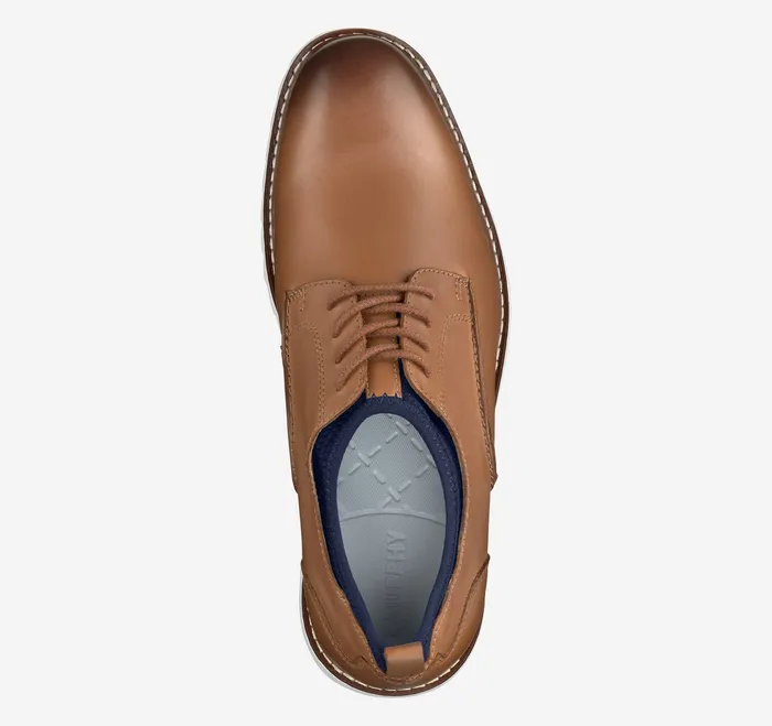 Men Duncan Plain Toe Tan Shoes Johnston and Murphy