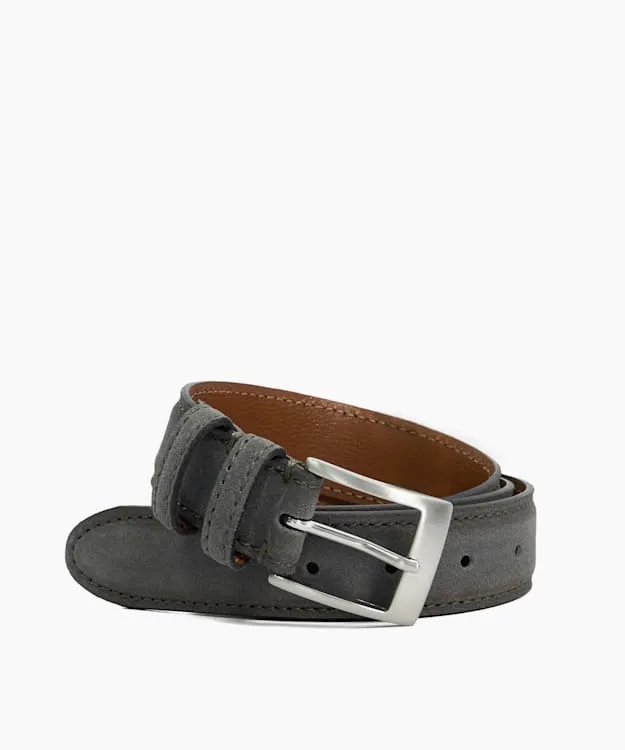 Men Dune London Belts Grey Suede Belt Grey