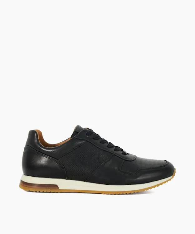 Men Dune London Black Shoes LaceUp Runner Trainers Black
