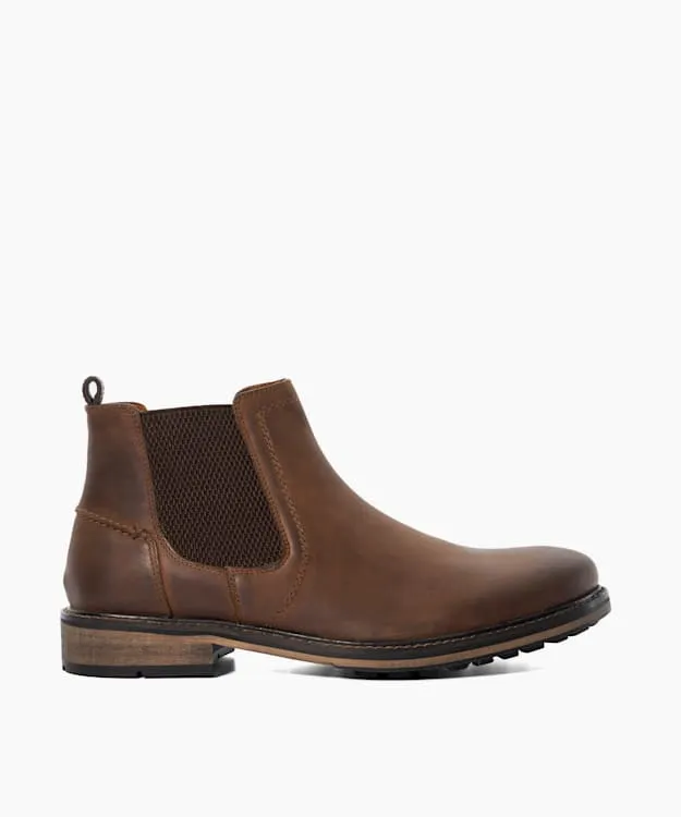 Men Dune London Chelsea Boots Leather Chelsea Boots Brown