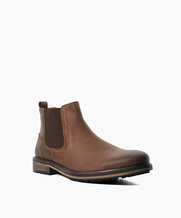 Men Dune London Chelsea Boots Leather Chelsea Boots Brown