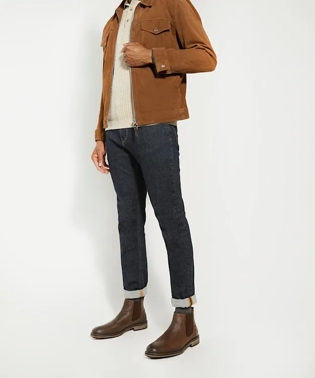 Men Dune London Chelsea Boots Leather Chelsea Boots Brown