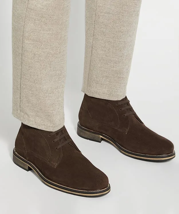 Men Dune London Chukka Boots Chukka Boots Brown Suede