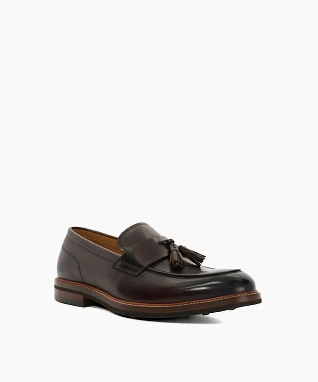 Men Dune London Loafers Tassel Detail Loafers Brown