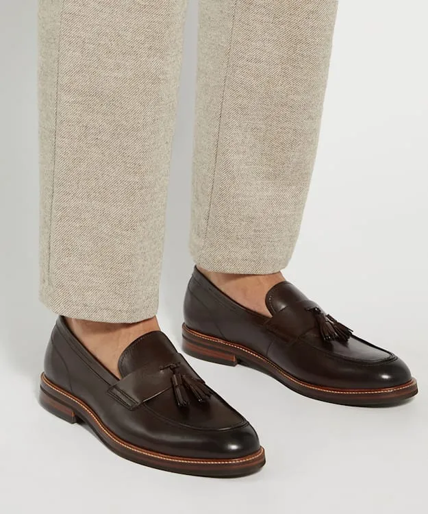 Men Dune London Loafers Tassel Detail Loafers Brown
