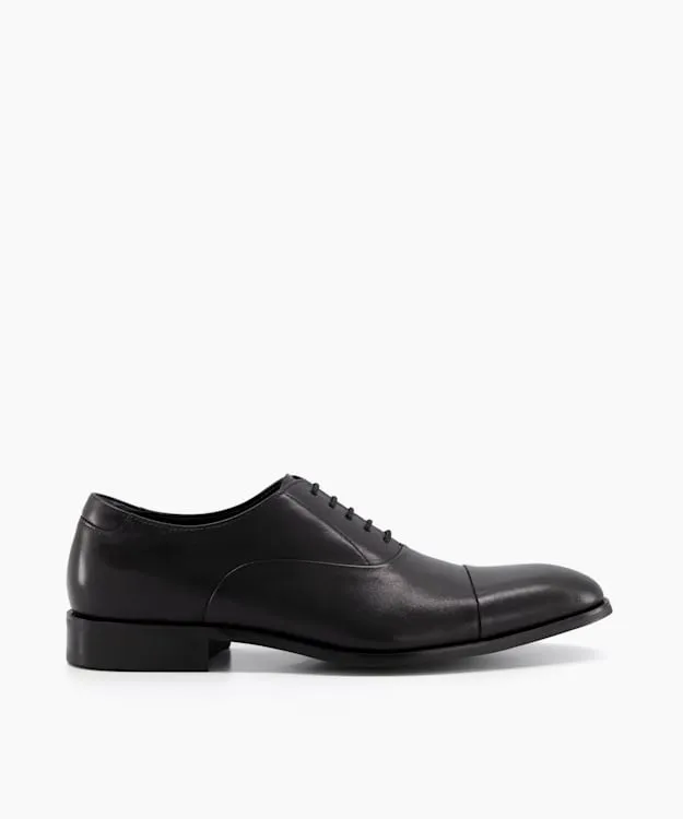 Men Dune London Smart Shoes Wide Fit Leather Oxford Shoes Black