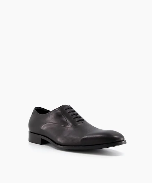 Men Dune London Smart Shoes Wide Fit Leather Oxford Shoes Black