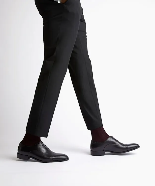 Men Dune London Smart Shoes Wide Fit Leather Oxford Shoes Black