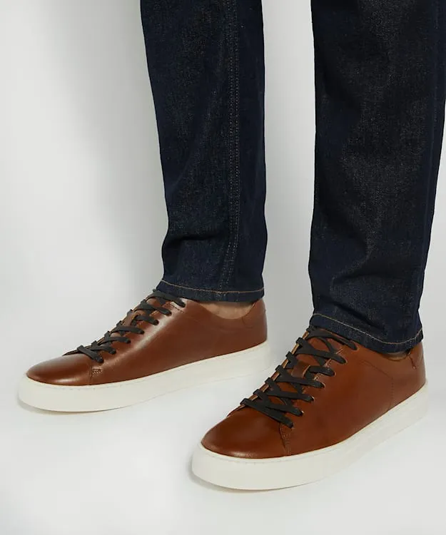 Men Dune London Trainers Cup Sole Trainers Brown