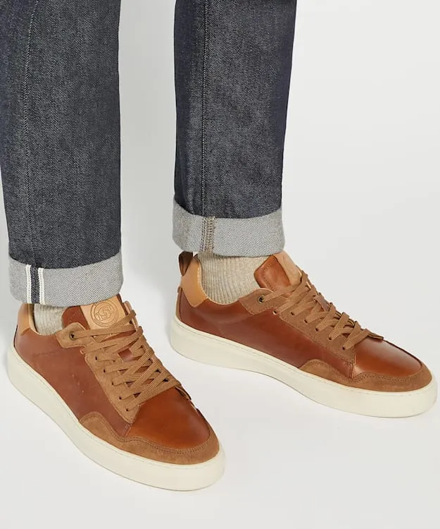 Men Dune London Trainers Lace Up Flatform Trainers Brown